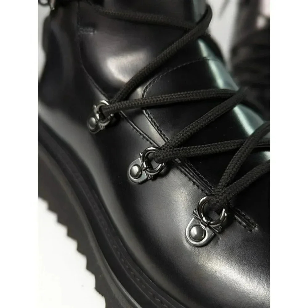 Salvatore Ferragamo Elimo Women's Leather Ankle Boots Size 9.5 (MSRP $1,550) - Picture 5 of 12